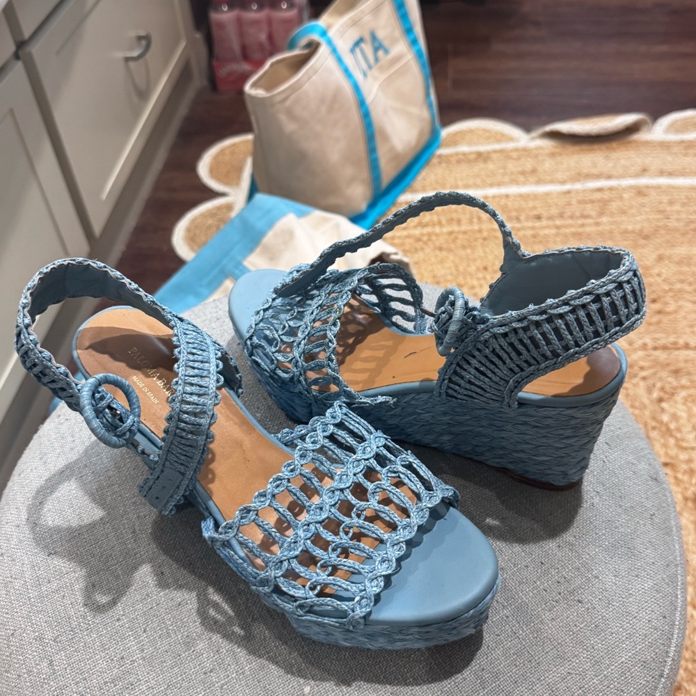Paloma barcelo straw wedges